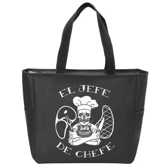 El Jefe De Chefe Funny Mexican Dad Boss Latino Zip Tote Bag