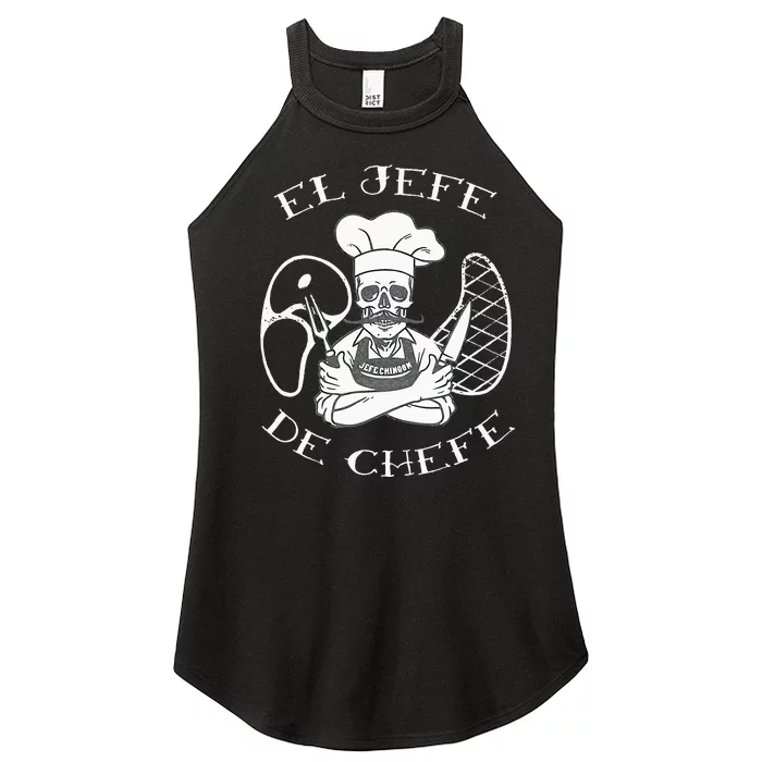 El Jefe De Chefe Funny Mexican Dad Boss Latino Women’s Perfect Tri Rocker Tank