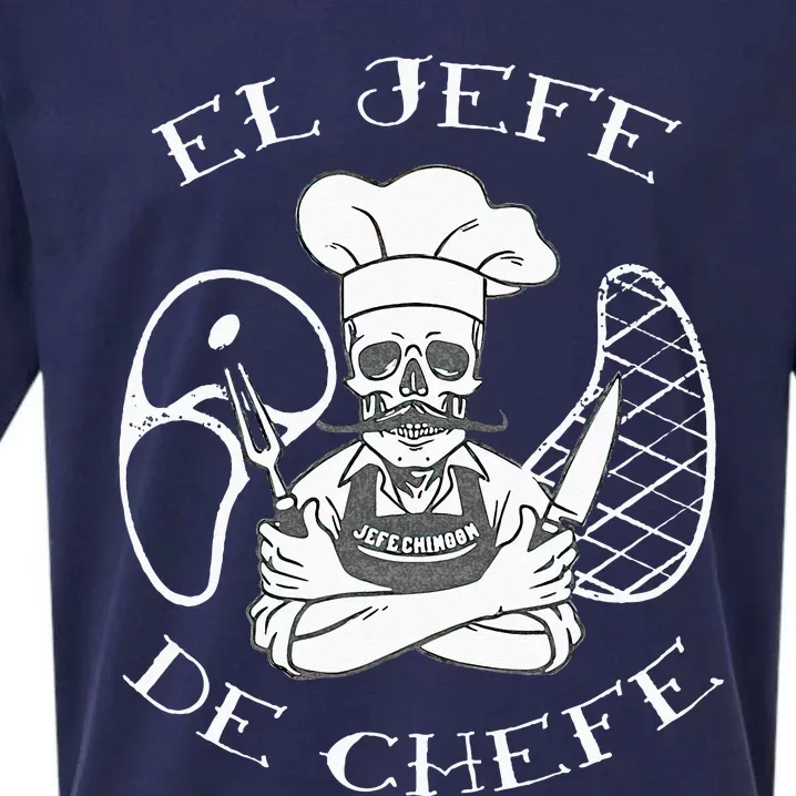 El Jefe De Chefe Funny Mexican Dad Boss Latino Sueded Cloud Jersey T-Shirt