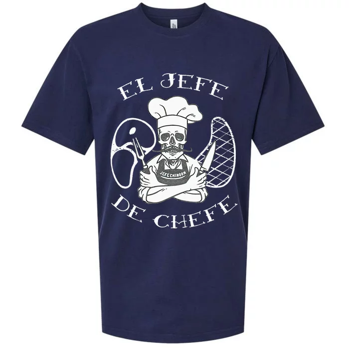 El Jefe De Chefe Funny Mexican Dad Boss Latino Sueded Cloud Jersey T-Shirt