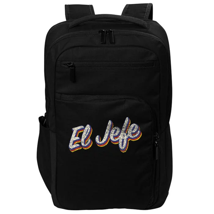 El Jefe Funny Mexican The Boss Spanish Impact Tech Backpack