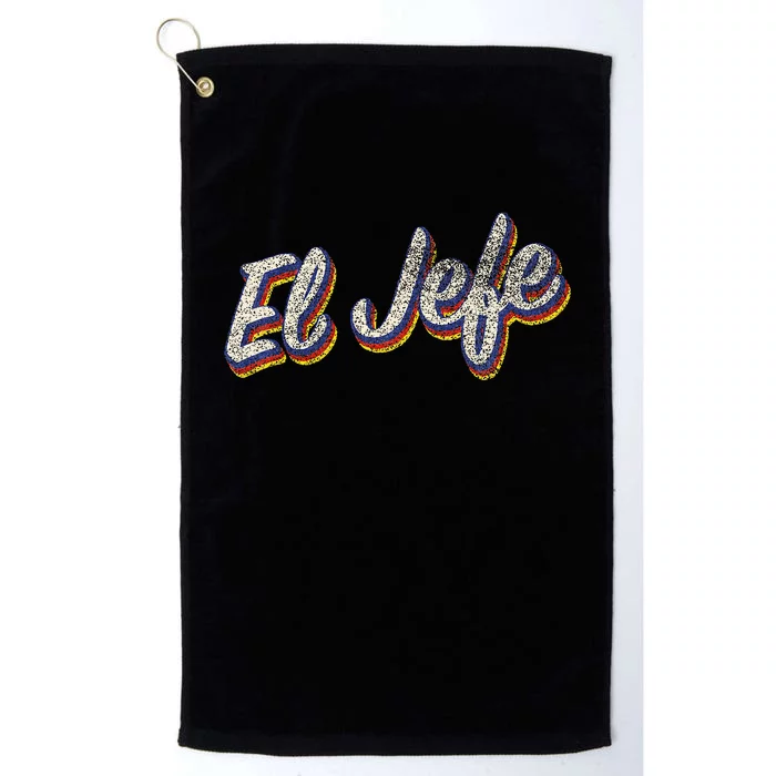 El Jefe Funny Mexican The Boss Spanish Platinum Collection Golf Towel