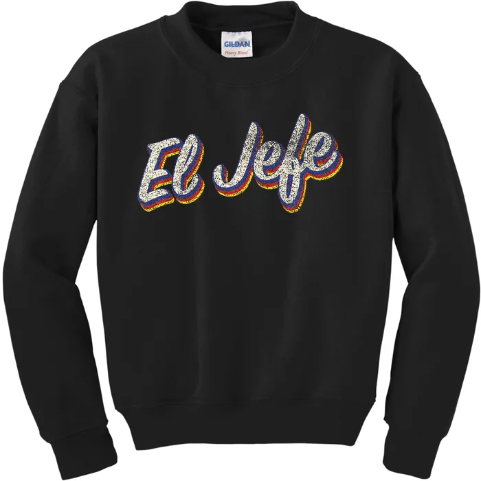 El Jefe Funny Mexican The Boss Spanish Kids Sweatshirt