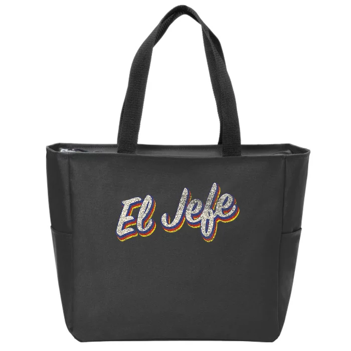 El Jefe Funny Mexican The Boss Spanish Zip Tote Bag