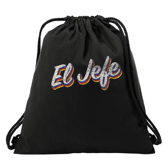 El Jefe Funny Mexican The Boss Spanish Drawstring Bag