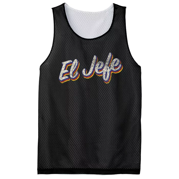 El Jefe Funny Mexican The Boss Spanish Mesh Reversible Basketball Jersey Tank