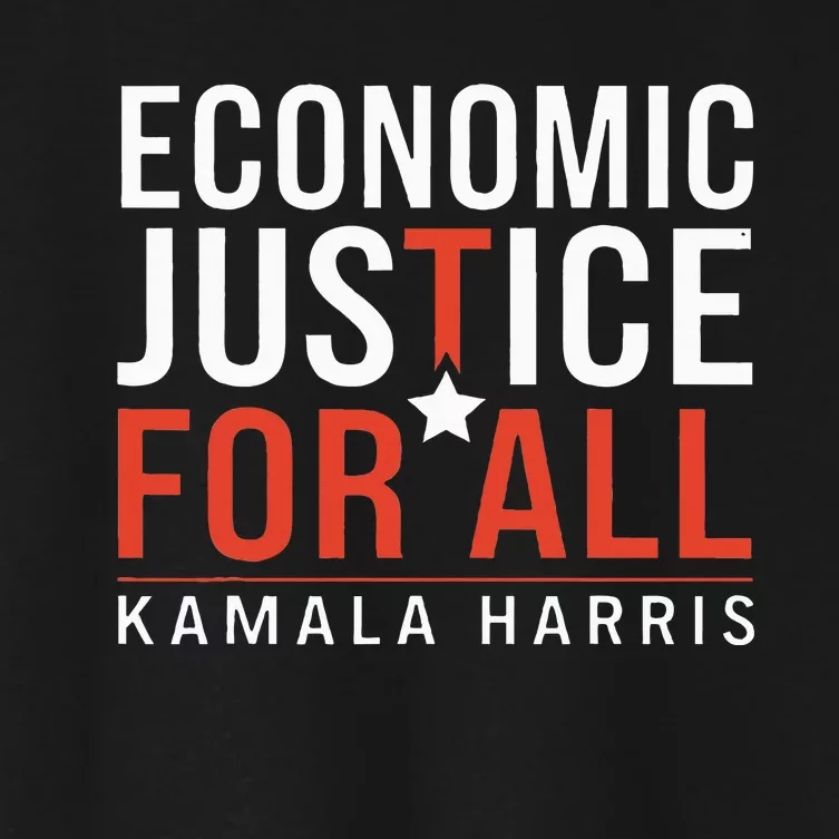 Economic Justice For All Kamala Harris Women's Crop Top Tee