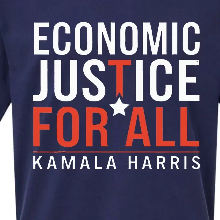 Economic Justice For All Kamala Harris Sueded Cloud Jersey T-Shirt