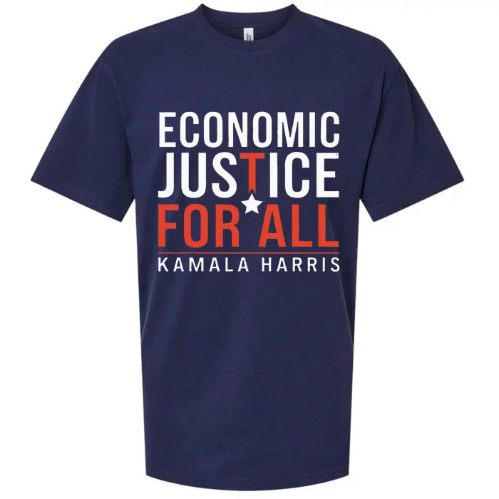 Economic Justice For All Kamala Harris Sueded Cloud Jersey T-Shirt