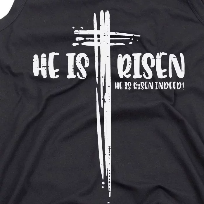 Easter Jesus He Is Risen Indeed Religious Christian Tank Top