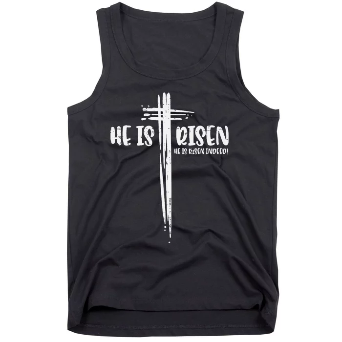 Easter Jesus He Is Risen Indeed Religious Christian Tank Top