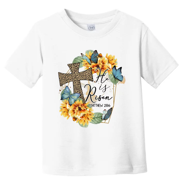 Easter Jesus He Is Risen Indeed Religious Christian Toddler T-Shirt