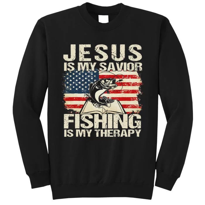 Even Jesus Had A Fish Story Funny Fishing Fisherman Tall Sweatshirt