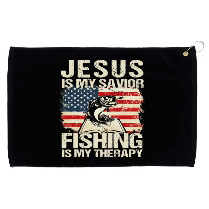 Even Jesus Had A Fish Story Funny Fishing Fisherman Grommeted Golf Towel