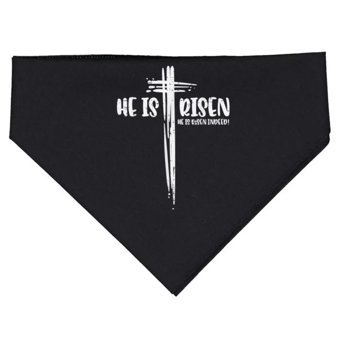 Easter Jesus He Is Risen Indeed Religious Christian Wo USA-Made Doggie Bandana