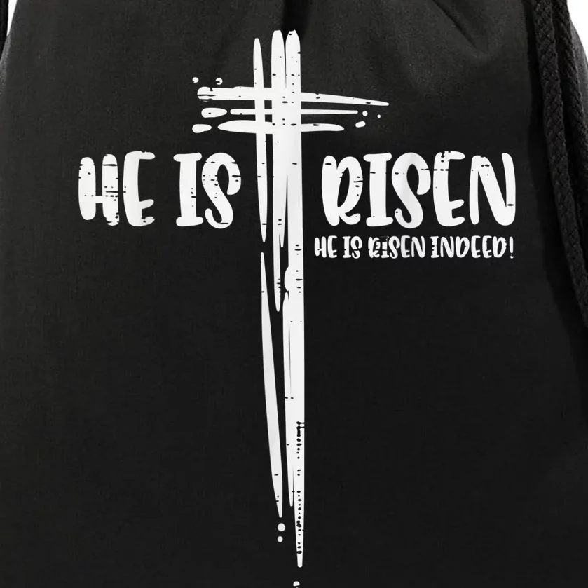 Easter Jesus He Is Risen Indeed Religious Christian Wo Drawstring Bag