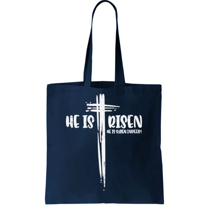 Easter Jesus He Is Risen Indeed Religious Christian Tote Bag