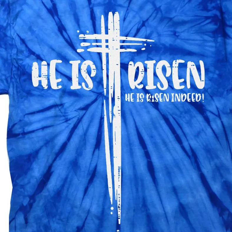 Easter Jesus He Is Risen Indeed Religious Christian Tie-Dye T-Shirt