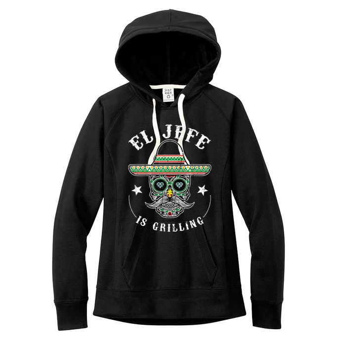 El Jefe Is Grilling Stand Women's Fleece Hoodie