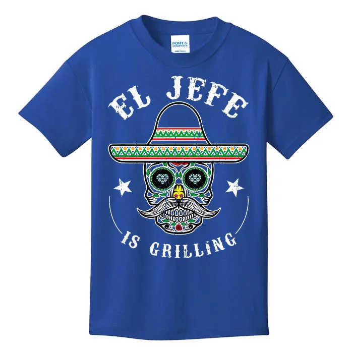 El Jefe Is Grilling Stand Kids T-Shirt