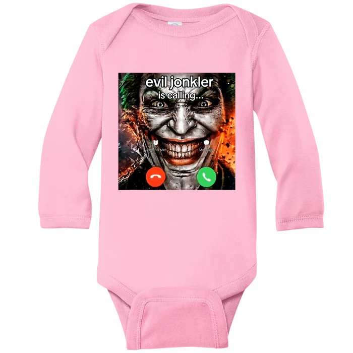 Evil Jonkler Is Calling Baby Long Sleeve Bodysuit