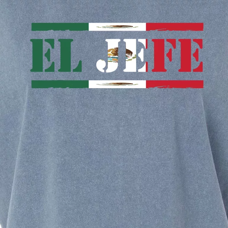 El Jefe Mexican Chef Hispanic Boss Mexico Dia De Los Muertos Garment-Dyed Women's Muscle Tee