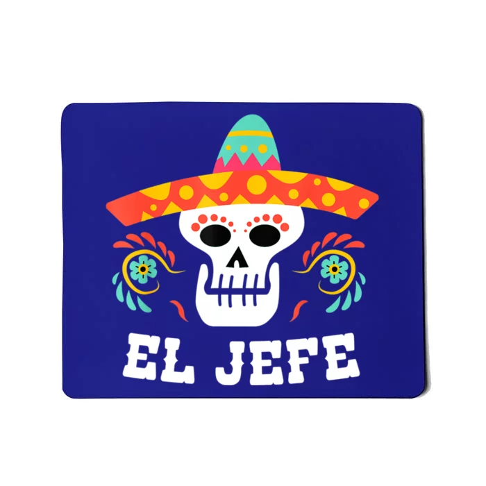 El Jefe Mexican Skull Day Of The Dead Mousepad