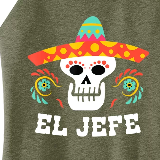 El Jefe Mexican Skull Day Of The Dead Women’s Perfect Tri Rocker Tank