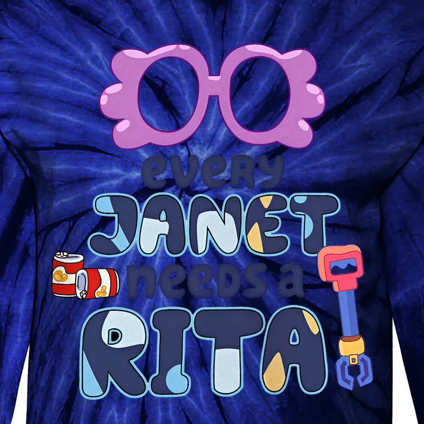 Every Janet Needs A Rita Couple Lover Matching Gift Idea Tie-Dye Long Sleeve Shirt