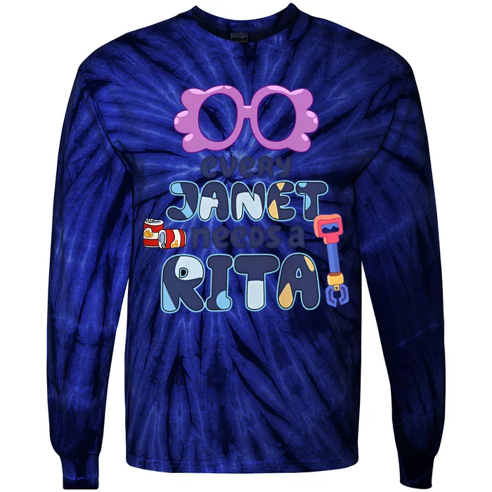 Every Janet Needs A Rita Couple Lover Matching Gift Idea Tie-Dye Long Sleeve Shirt