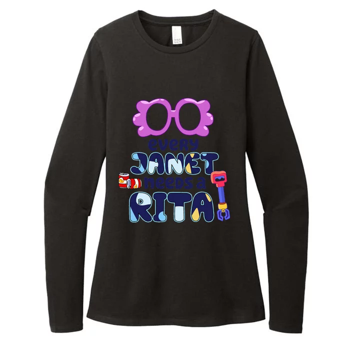 Every Janet Needs A Rita Magnet Womens CVC Long Sleeve Shirt