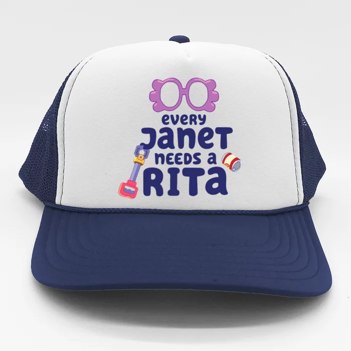 every janet needs a rita magnet cartoon lovers Trucker Hat