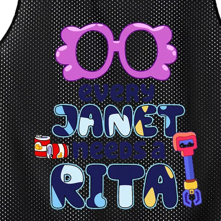 Every Janet Needs A Rita Magnet Mesh Reversible Basketball Jersey Tank