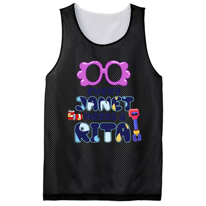 Every Janet Needs A Rita Magnet Mesh Reversible Basketball Jersey Tank