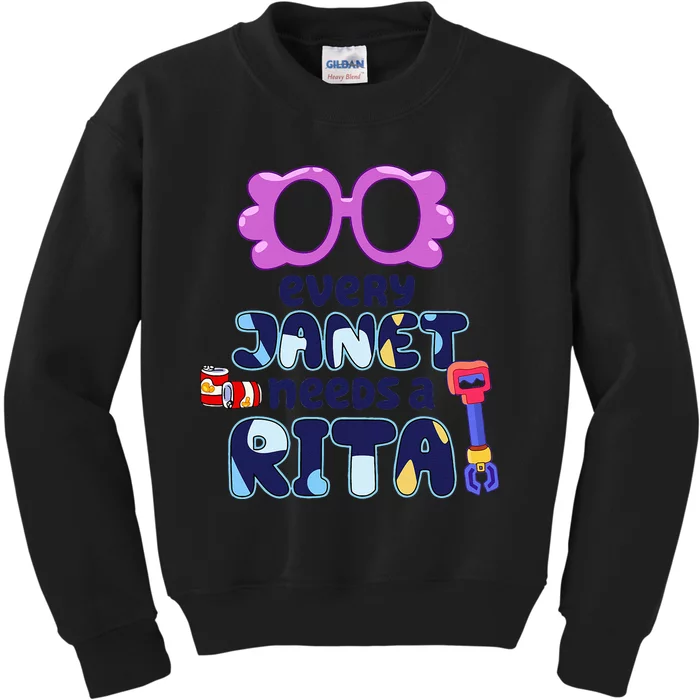 Every Janet Needs A Rita Magnet Kids Sweatshirt