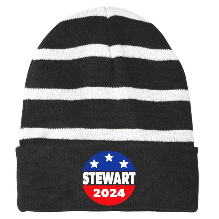 Elect Jon Stewart For President In 2024. Striped Beanie with Solid Band