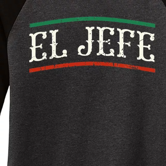 El Jefe Spanish Women's Tri-Blend 3/4-Sleeve Raglan Shirt