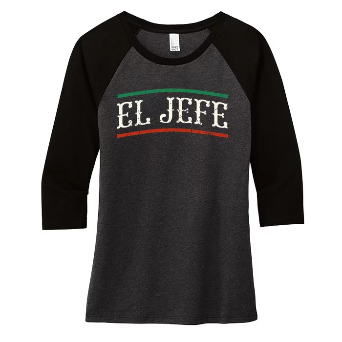 El Jefe Spanish Women's Tri-Blend 3/4-Sleeve Raglan Shirt