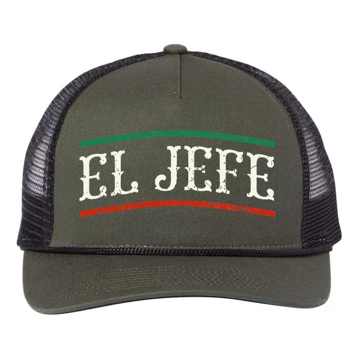 El Jefe Spanish Retro Rope Trucker Hat Cap