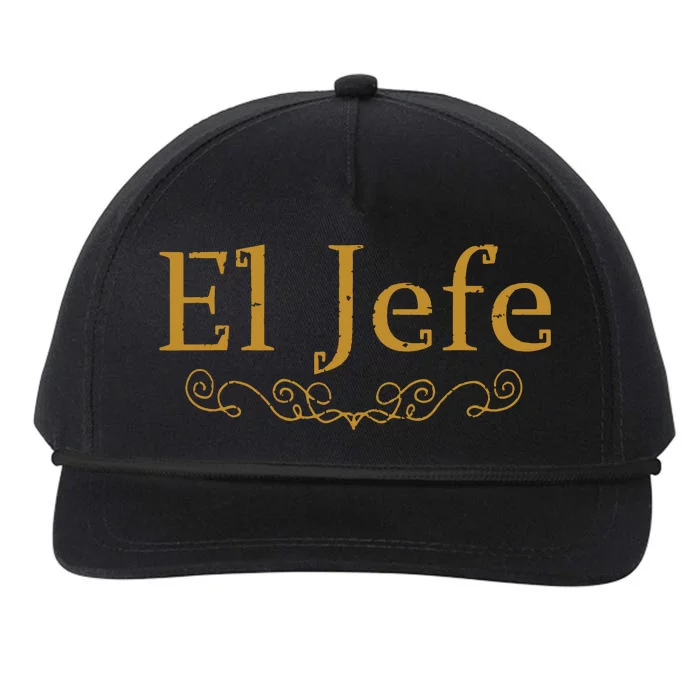 El Jefe The Boss In Spanish Funny Mexican Boss Gift Snapback Five-Panel Rope Hat