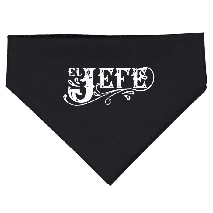 El Jefe The Boss in Spanish Funny Mexican Quote USA-Made Doggie Bandana