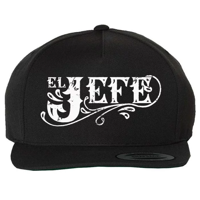 El Jefe The Boss in Spanish Funny Mexican Quote Wool Snapback Cap