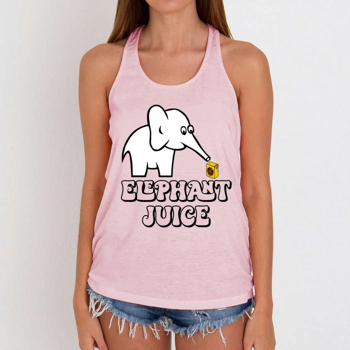 Elephant Juice Valentines Day Funny I Love You Friend Great Gift Women's Knotted Racerback Tank