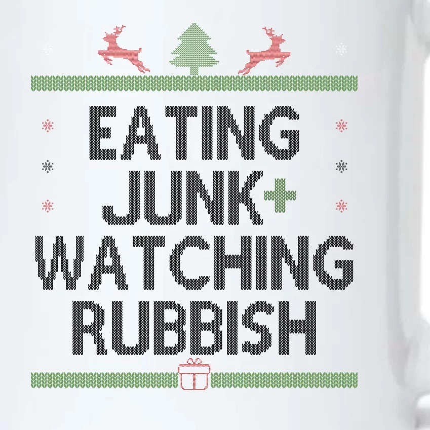 Eating Junk Watching Rubbish Funny Christmas Black Color Changing Mug