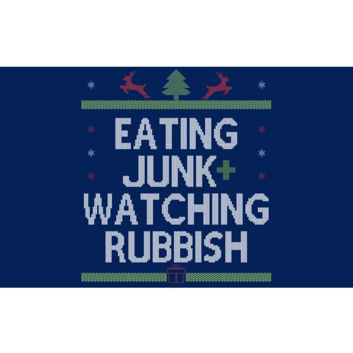 Eating Junk Watching Rubbish Funny Christmas Bumper Sticker