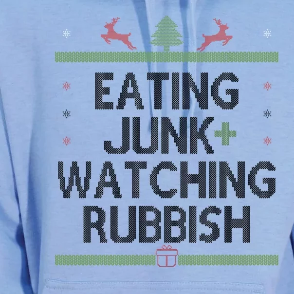 Eating Junk Watching Rubbish Funny Christmas Unisex Surf Hoodie