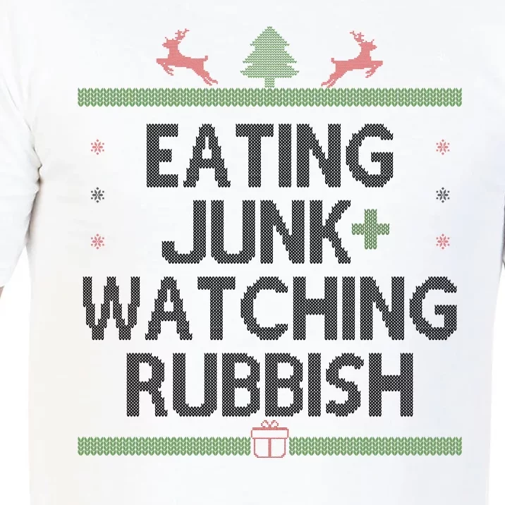 Eating Junk Watching Rubbish Funny Christmas Comfort Colors T-Shirt