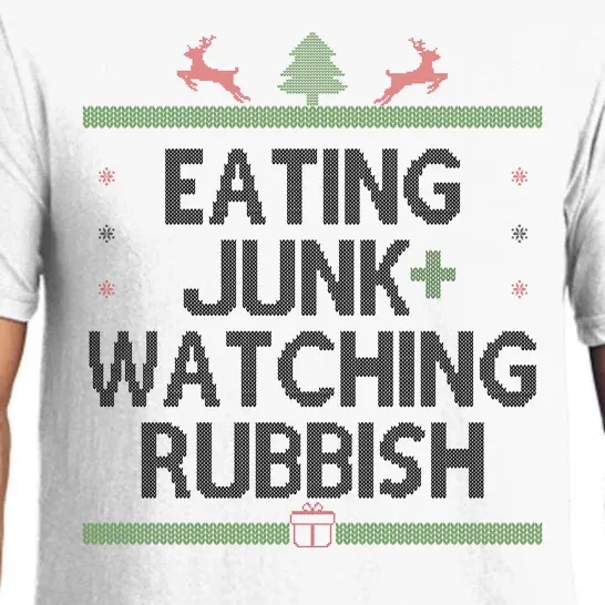 Eating Junk Watching Rubbish Funny Christmas Pajama Set