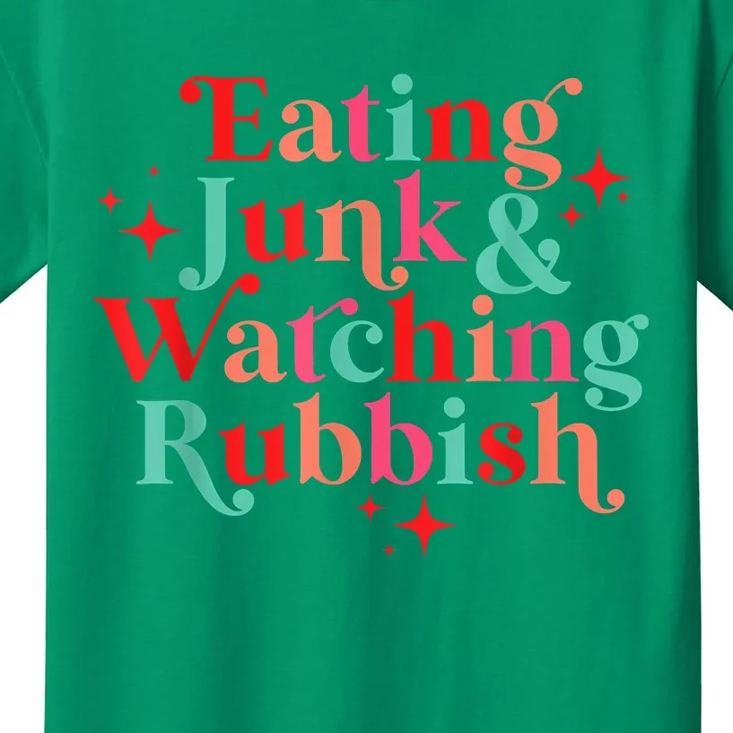 Eating Junk & Watching Rubbish Funny Christmas Kids T-Shirt