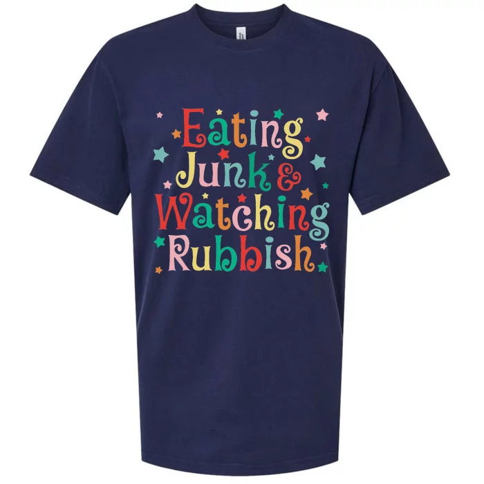 Eating Junk Xmas Food And Watching Rubbish Christmas Sueded Cloud Jersey T-Shirt